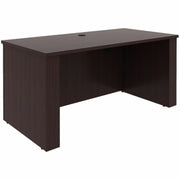 Lorell Essentials 60" Sit-to-Stand Desk Shell, Espresso Laminate Top, 49"H x 60"W x 29"D, Adjustable Height, Cord Management, Modesty and Privacy Panels, 1 Each