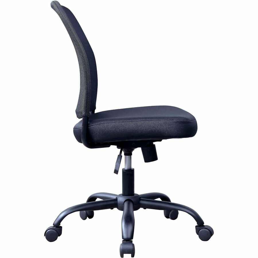 Fabric Seat Material - Mesh Back Material - Metal Frame Material - Black - 1 Each