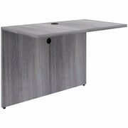 Finish: Weathered Charcoal - Weathered Charcoal, Laminate Table Top - Laminated, Cam Lock, Durable, Grommet, Modesty Panel, Privacy Panel - For Office - 1 Each