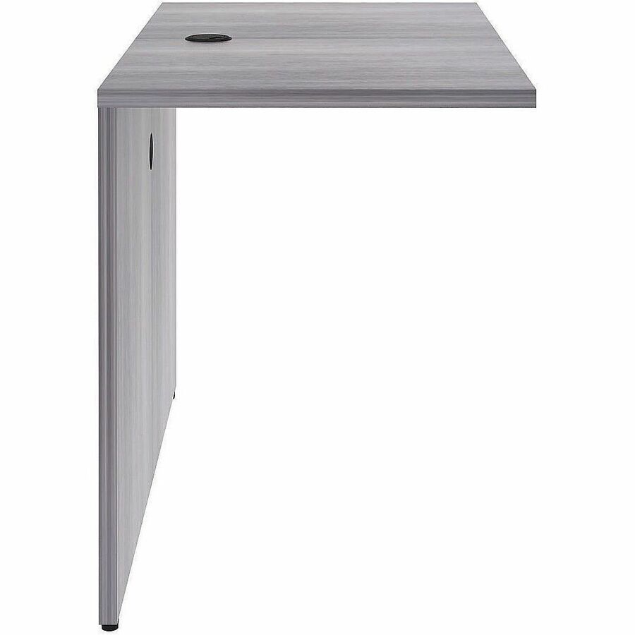 Finish: Weathered Charcoal - Weathered Charcoal, Laminate Table Top - Laminated, Cam Lock, Durable, Grommet, Modesty Panel, Privacy Panel - For Office - 1 Each