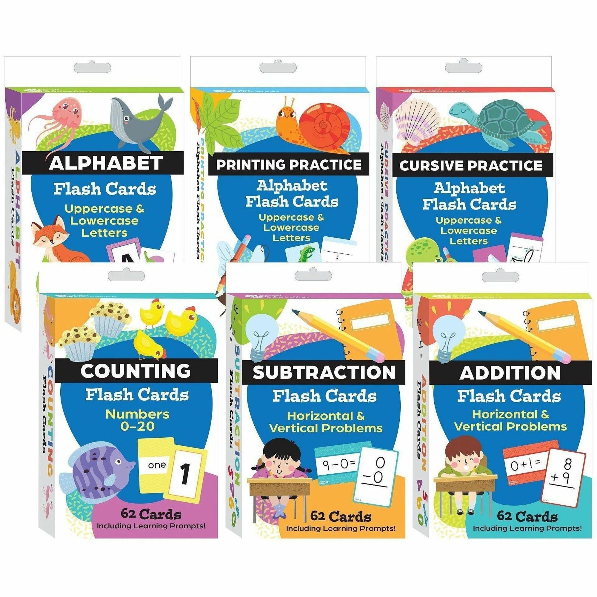 Shell Education Learning Card, Mathematics, Multi-Color, 6 Boxes