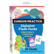 Shell Education Learning Card, Alphabet, Cursive, Multi-Color, 1 Each