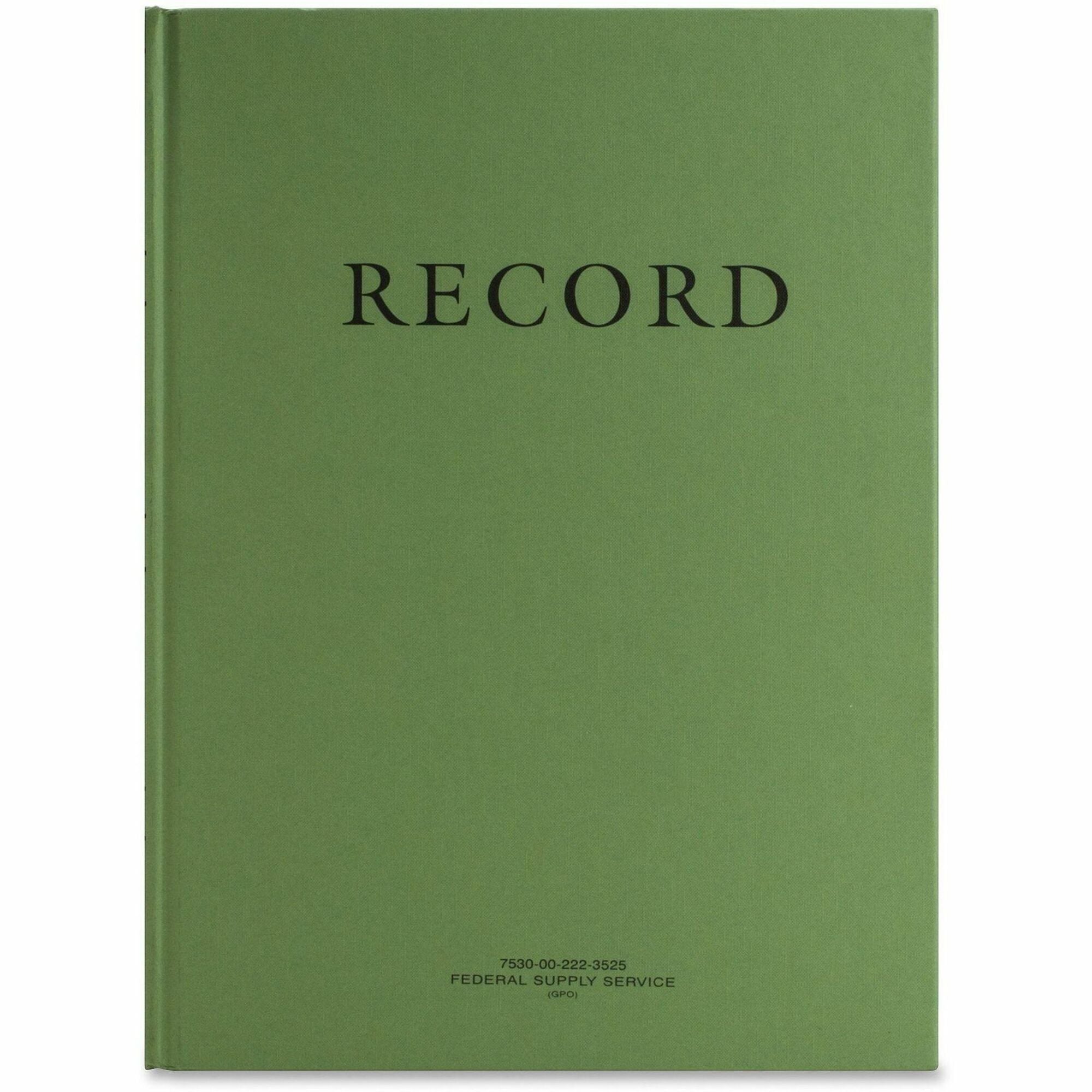 United Book Press Multipurpose Record Book, Green, 1 Each