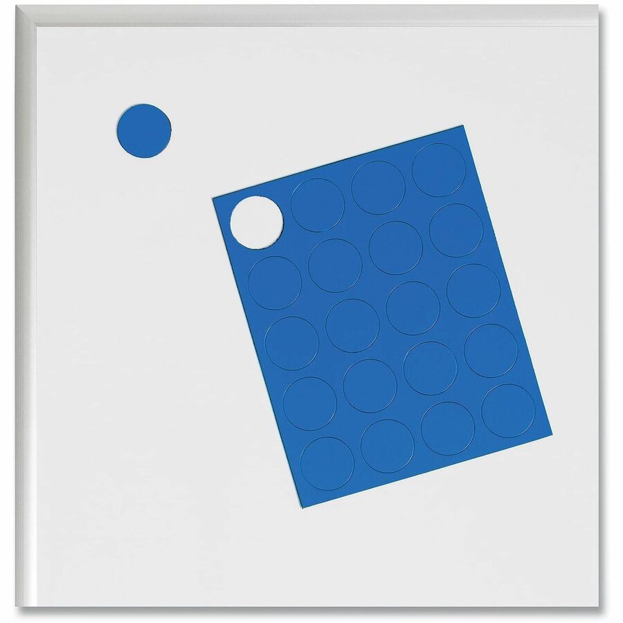 U Brands Board Magnet, 0.7" Diameter, Circle, Heavy Duty, Blue, 20 Pack