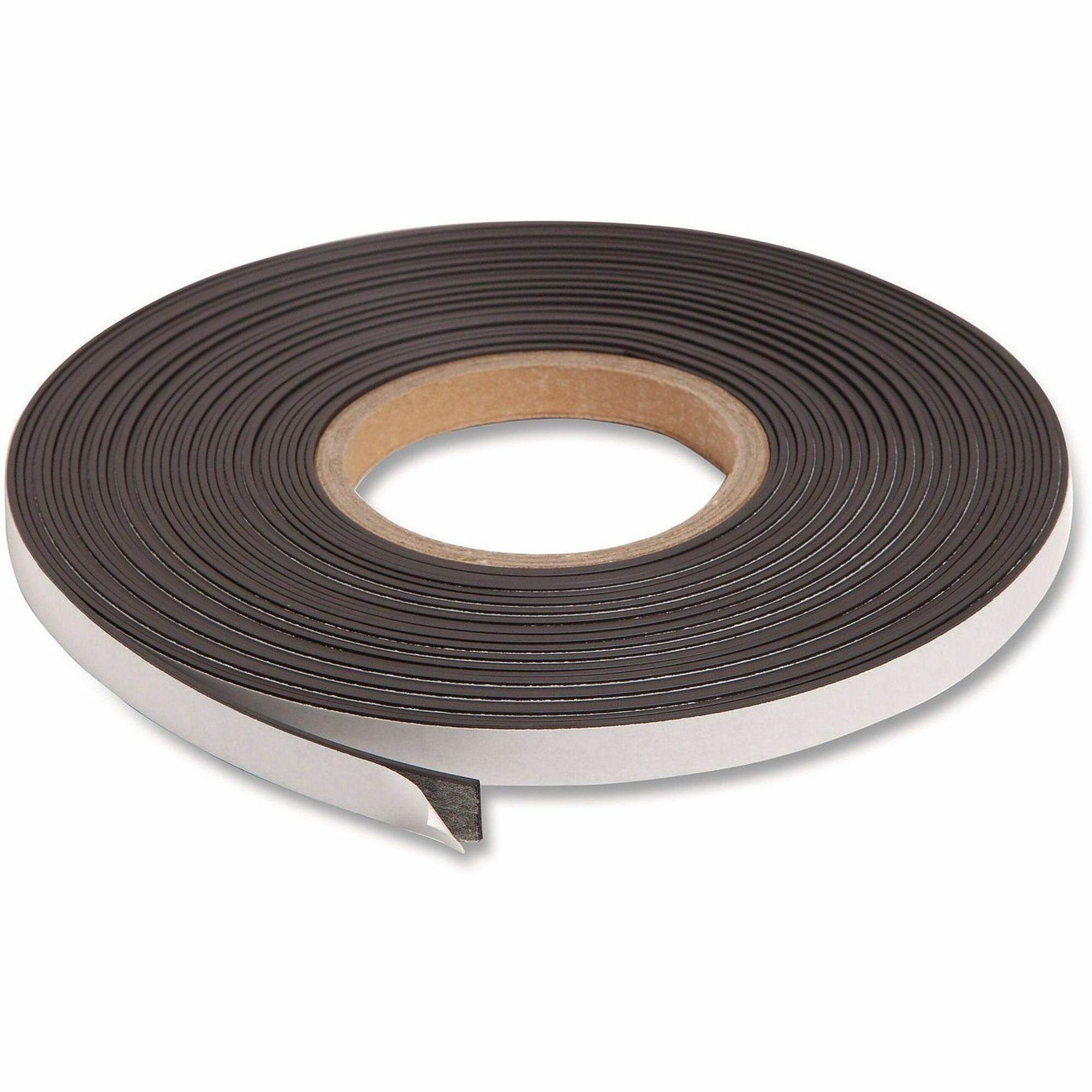 U Brands Magnetic Tape, 16.67 yd x 0.50", Black, 1 Each