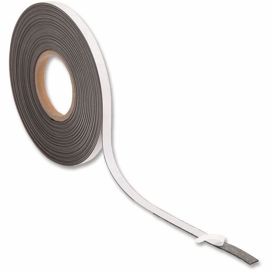U Brands Magnetic Tape, 16.67 yd x 0.50", Black, 1 Each