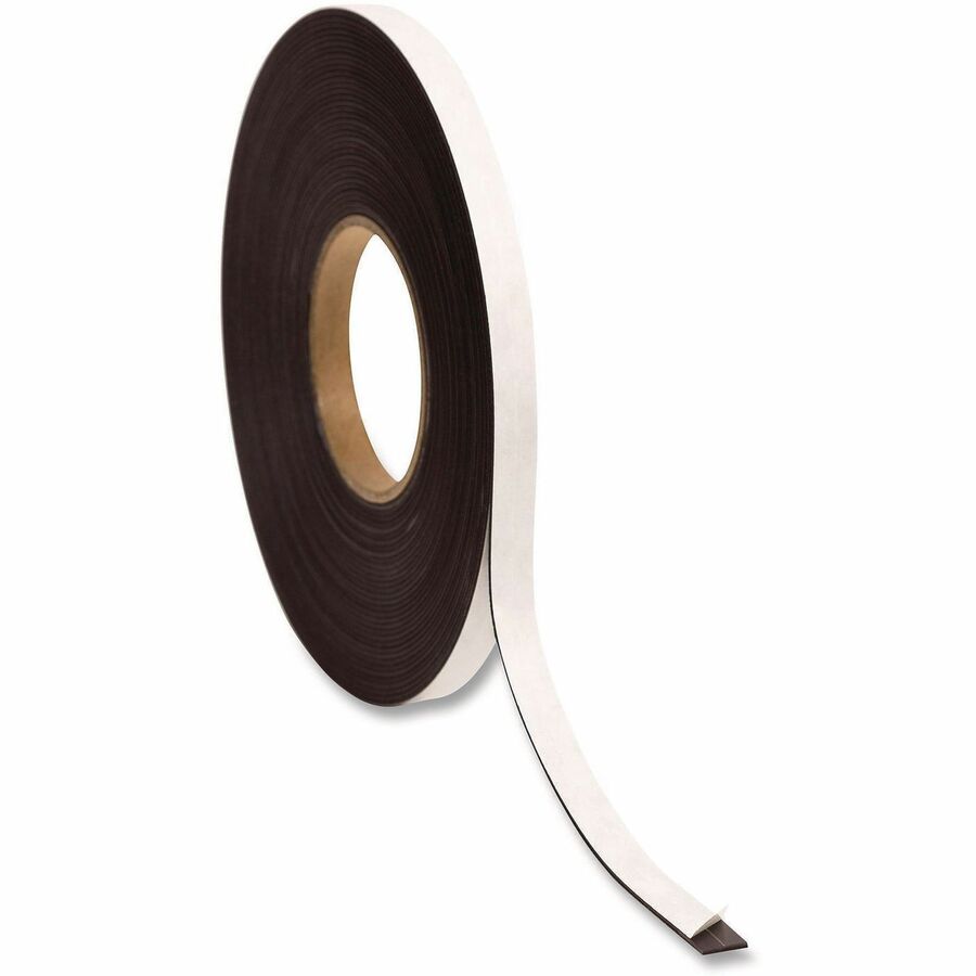 U Brands Magnetic Tape, 16.67 yd x 0.50", Black, 1 Each