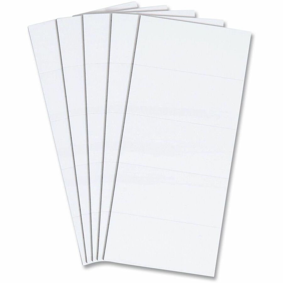 U Brands Magnet Strip, White, 0.88" x 2", 25 Pack