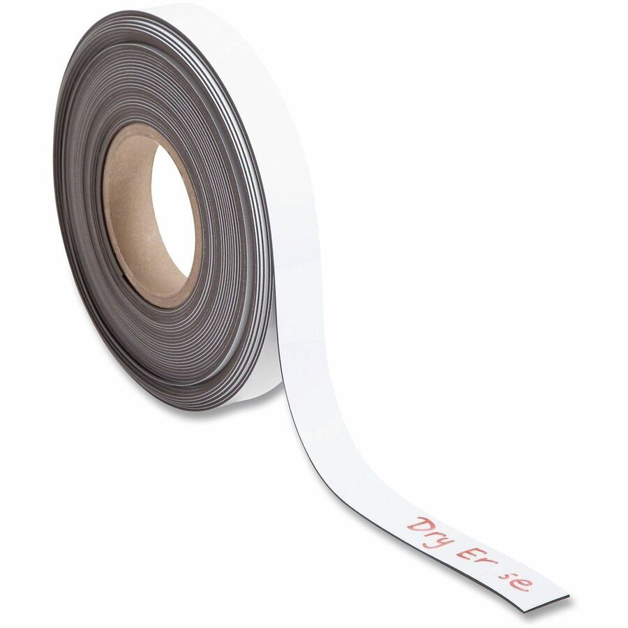 U Brands Magnetic Tape, 1" x 16.67 yd, White, 1 Each