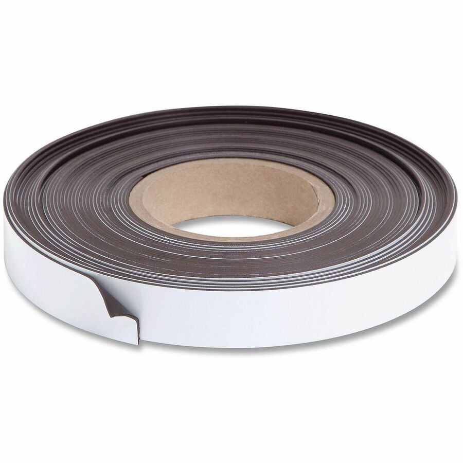 U Brands Magnetic Tape, 1" x 16.67 yd, White, 1 Each
