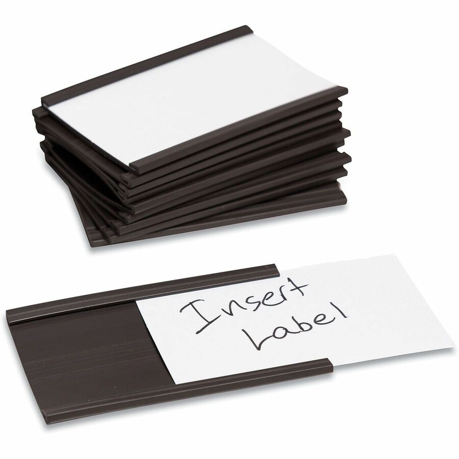 U Brands Card Holder, Black, Magnetic, 10 Pack