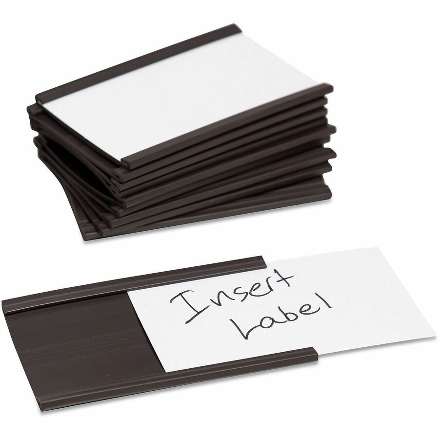 U Brands Card Holder, Black, Magnetic, 10 Pack