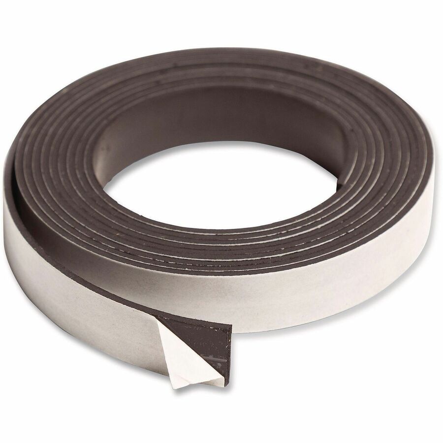 U Brands Magnetic Tape, 7 ft x 0.50", Black, 1 Each