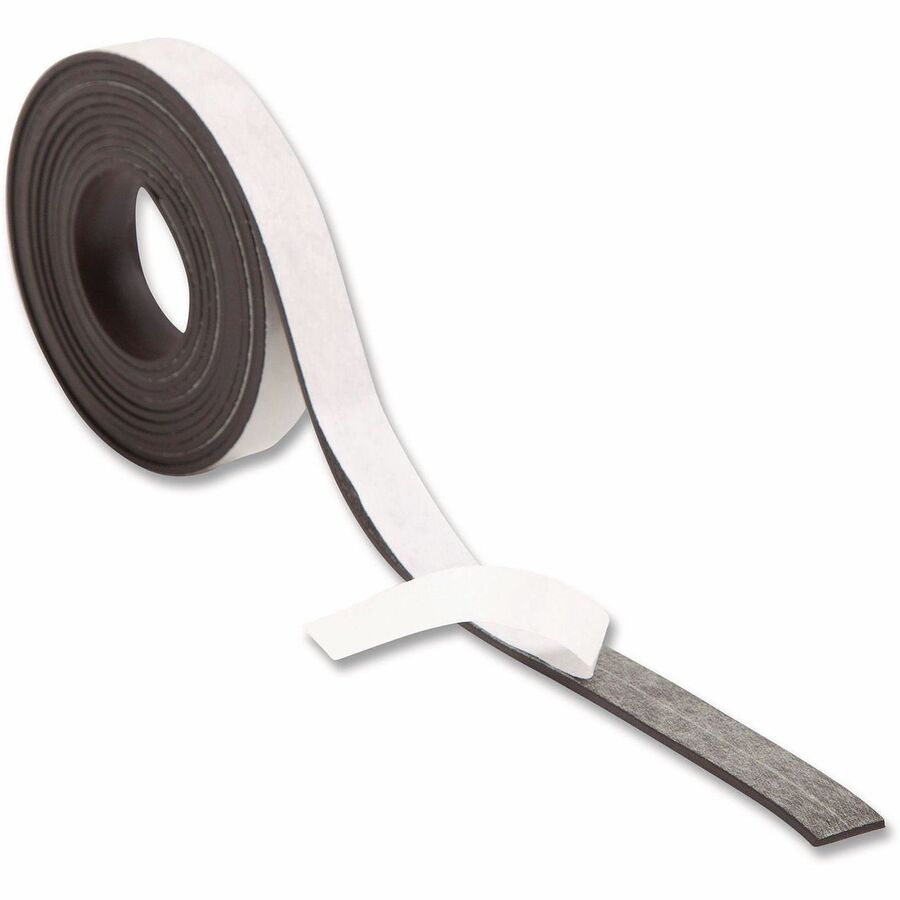 U Brands Magnetic Tape, 7 ft x 0.50", Black, 1 Each