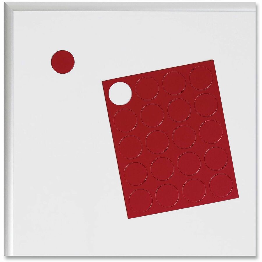 U Brands Board Magnets, Heavy Duty, 0.7" Diameter, Circle, Red, 20 Pack