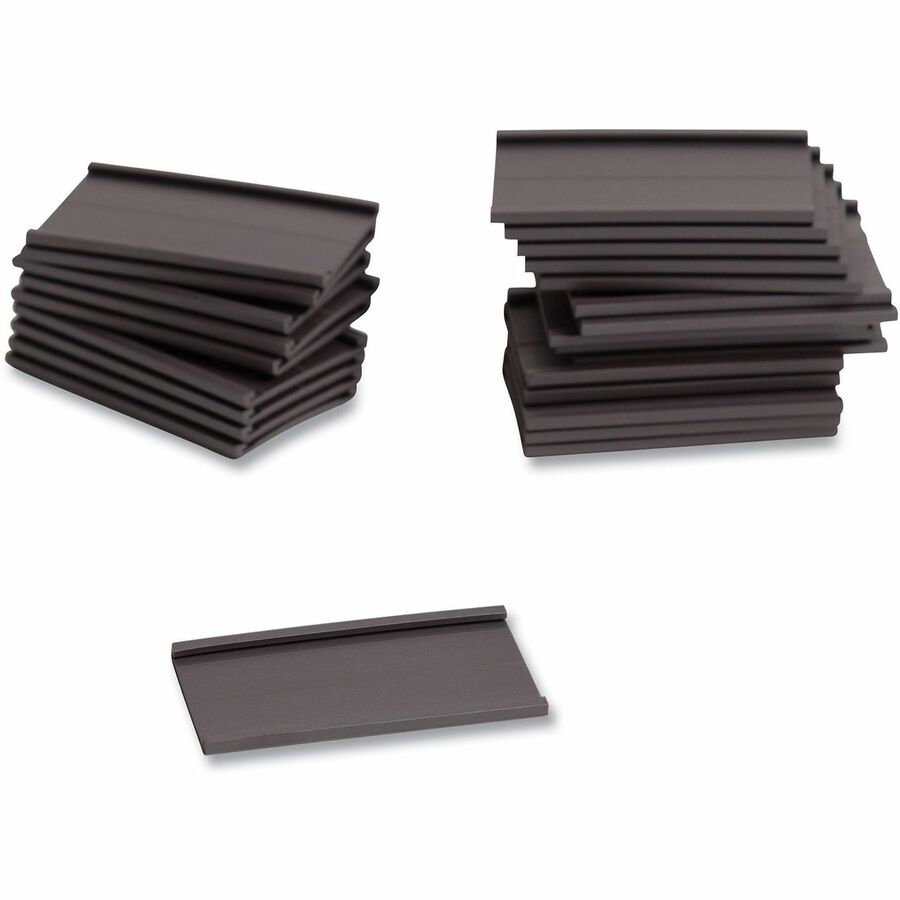 U Brands Card Holder, Magnetic, Black, 1" x 2", 25 Pack