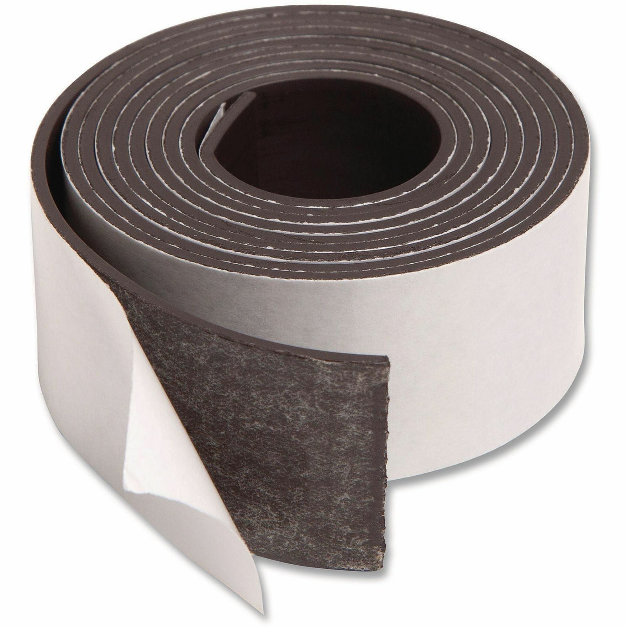 U Brands Magnetic Tape, 4 ft x 1", Black, 1 Each