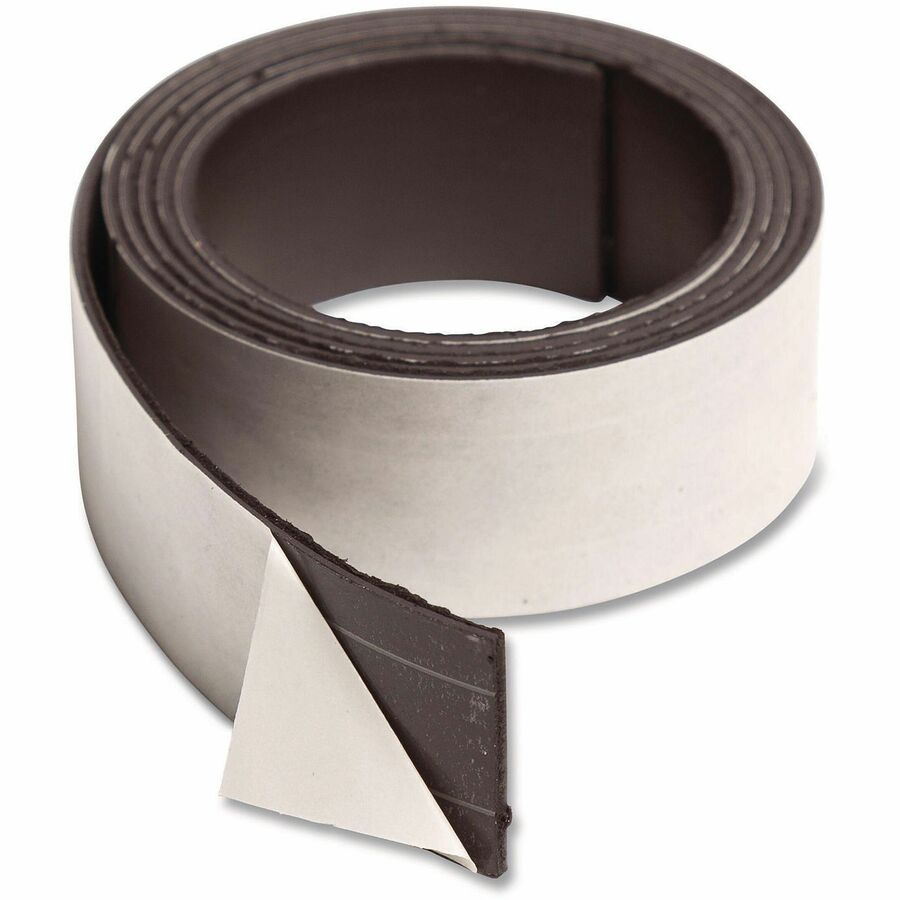 U Brands Magnetic Tape, 4 ft x 1", Black, 1 Each