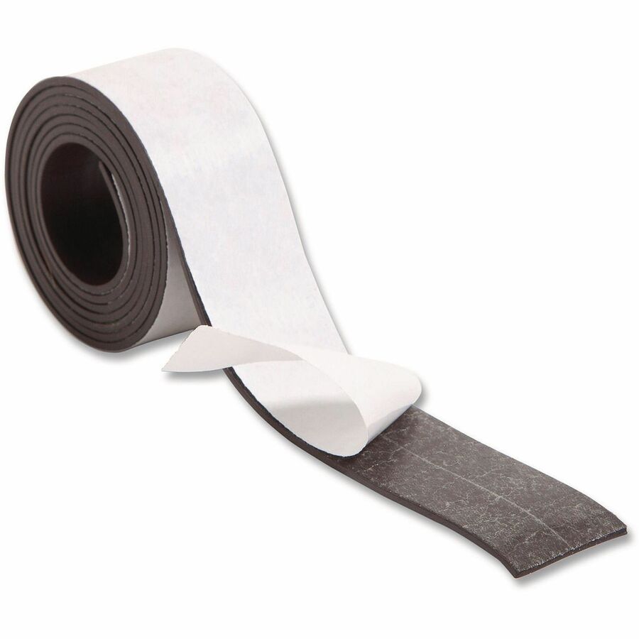 U Brands Magnetic Tape, 4 ft x 1", Black, 1 Each