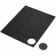 U Brands Board Magnets, Heavy Duty, 0.7" Diameter, Circle, Black, 20 Pack