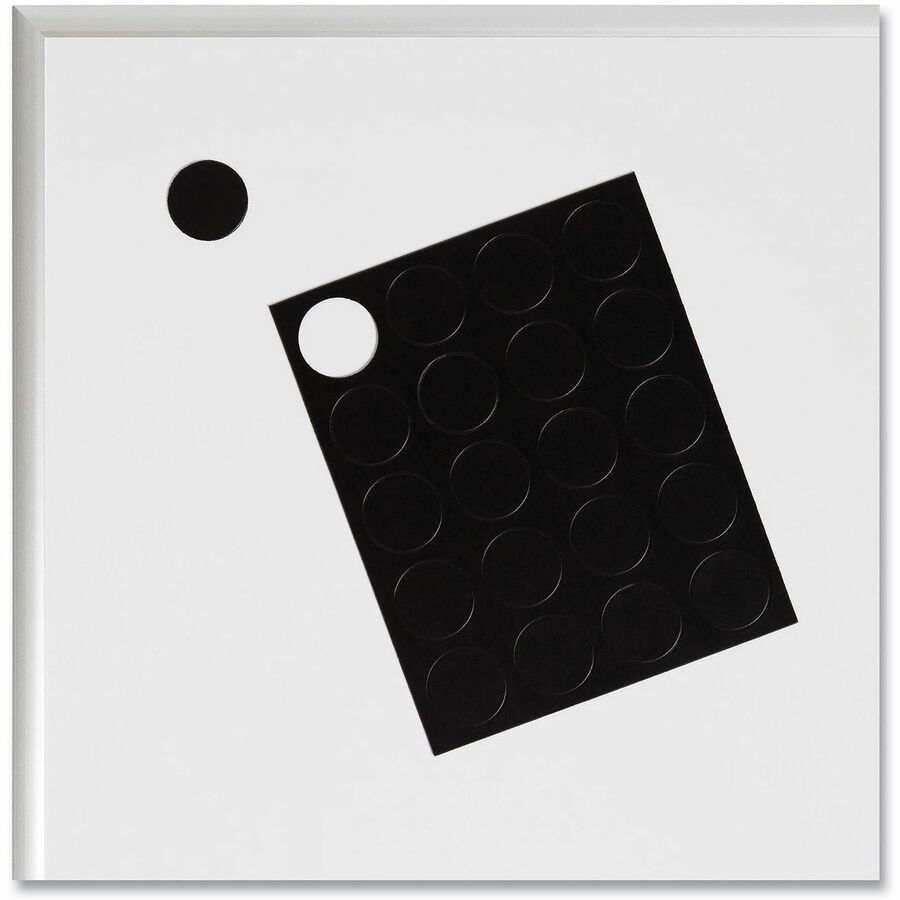 U Brands Board Magnets, Heavy Duty, 0.7" Diameter, Circle, Black, 20 Pack