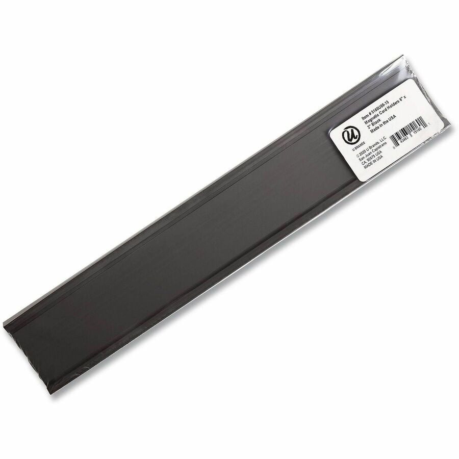 U Brands Card Holder, Black, Magnetic, 10 Pack