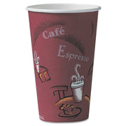 16 fl oz - Maroon - Poly Paper - Hot Drink, Coffee, Tea, Cocoa - 300 / Carton