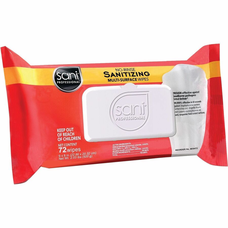 Sani Professional Sanitizing Wipe, 8" x 9", 1 Carton