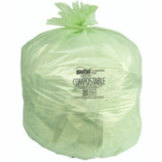 33 gal Capacity - 39" Length x 33" Width x 0.90 mil (23 Micron) Thickness - High Density - Green - Bioplast, High-density Polyethylene (HDPE) - Can Liner, Food Waste, Garbage - 200 / Box