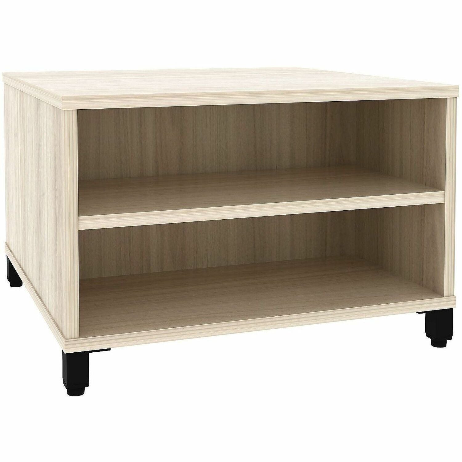Square Top - Height Adjustable - 24" Table Top Width x 24" Table Top Depth - 20" Height - Reception, Coffee - Assembly Required - Laminated, Modern Elm - Laminate, Metal - 1 Each