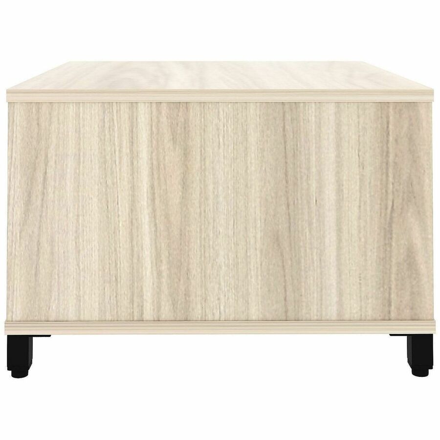 Square Top - Height Adjustable - 24" Table Top Width x 24" Table Top Depth - 20" Height - Reception, Coffee - Assembly Required - Laminated, Modern Elm - Laminate, Metal - 1 Each