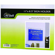 Print/Message - "Landscape - Wall Mountable - Mounting Hole, Easy Installation - Sign, Notice, Document - Plastic - Clear - 1 Each