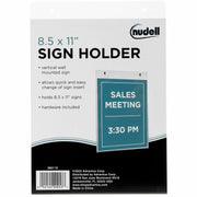 Print/Message - "Portrait - Wall Mountable - Pre-drilled, Easy Installation - Signage, Message, Picture, Notice, Document - Plastic - Clear - 1 Each