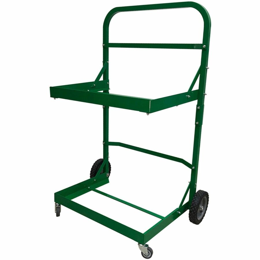 Five Star Products Recycling Cart for Bins, 220 lb Load Capacity, Aluminum, Green, 1 Each