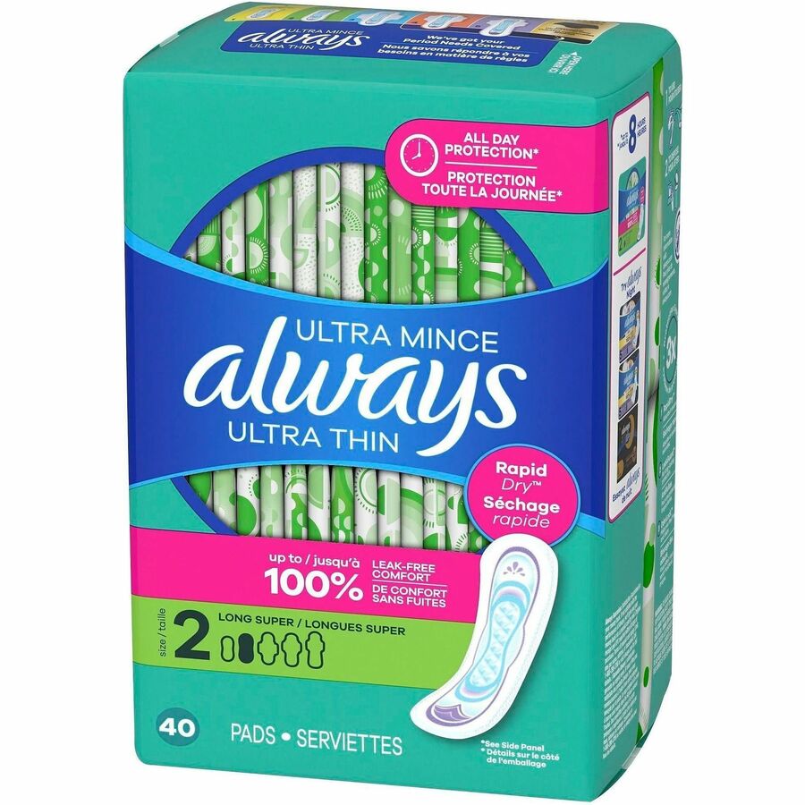 Size 2 - With Wings - Super - Unscented, Absorbent, Anti-leak, Odor-absorbing, Comfortable - 40 / Pack