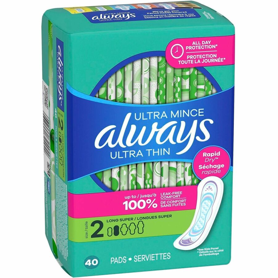 Size 2 - With Wings - Super - Unscented, Absorbent, Anti-leak, Odor-absorbing, Comfortable - 40 / Pack