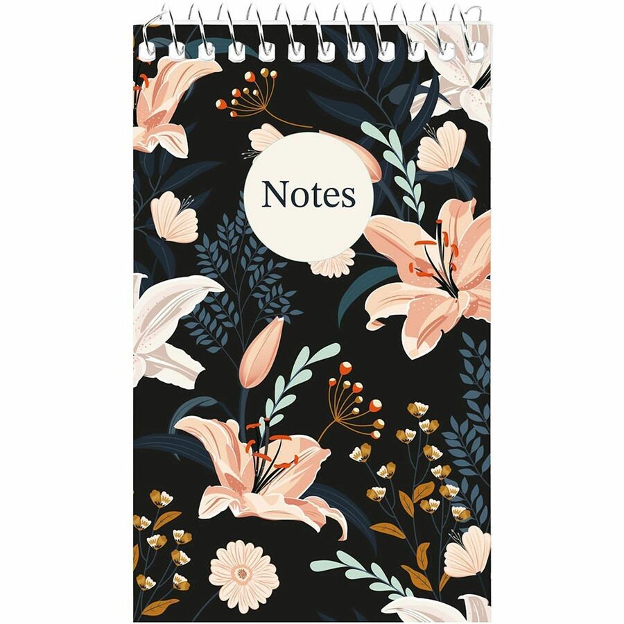 60 Sheets - Printed - Wire Bound - White Paper - Assorted Cover - Compact - 4 / Each