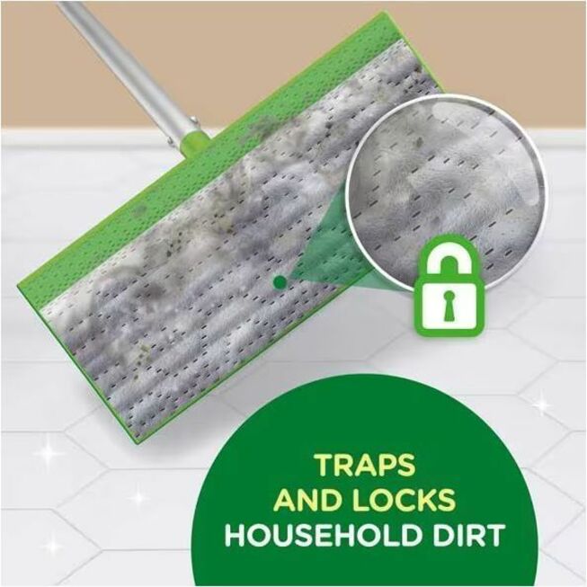 Swiffer Sweeper Wet Cloths, Residue-Free, White, 24 Pack