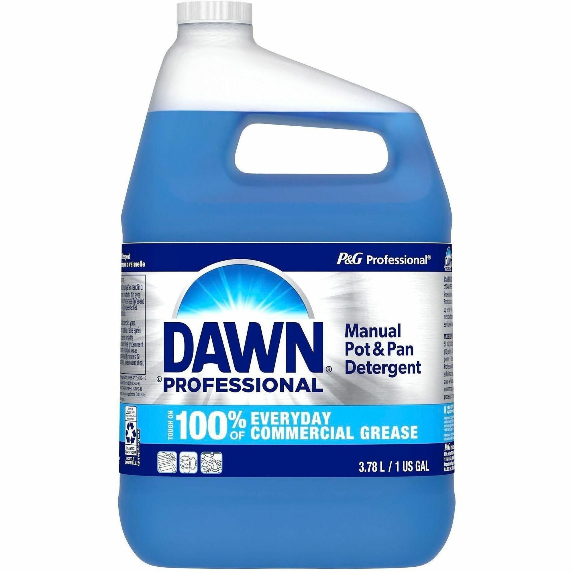 Dawn Professional Manual Pot/Pan Detergent, Concentrate, Liquid, Original Scent, 128 fl oz (4 quart), Blue, 1 Bottle