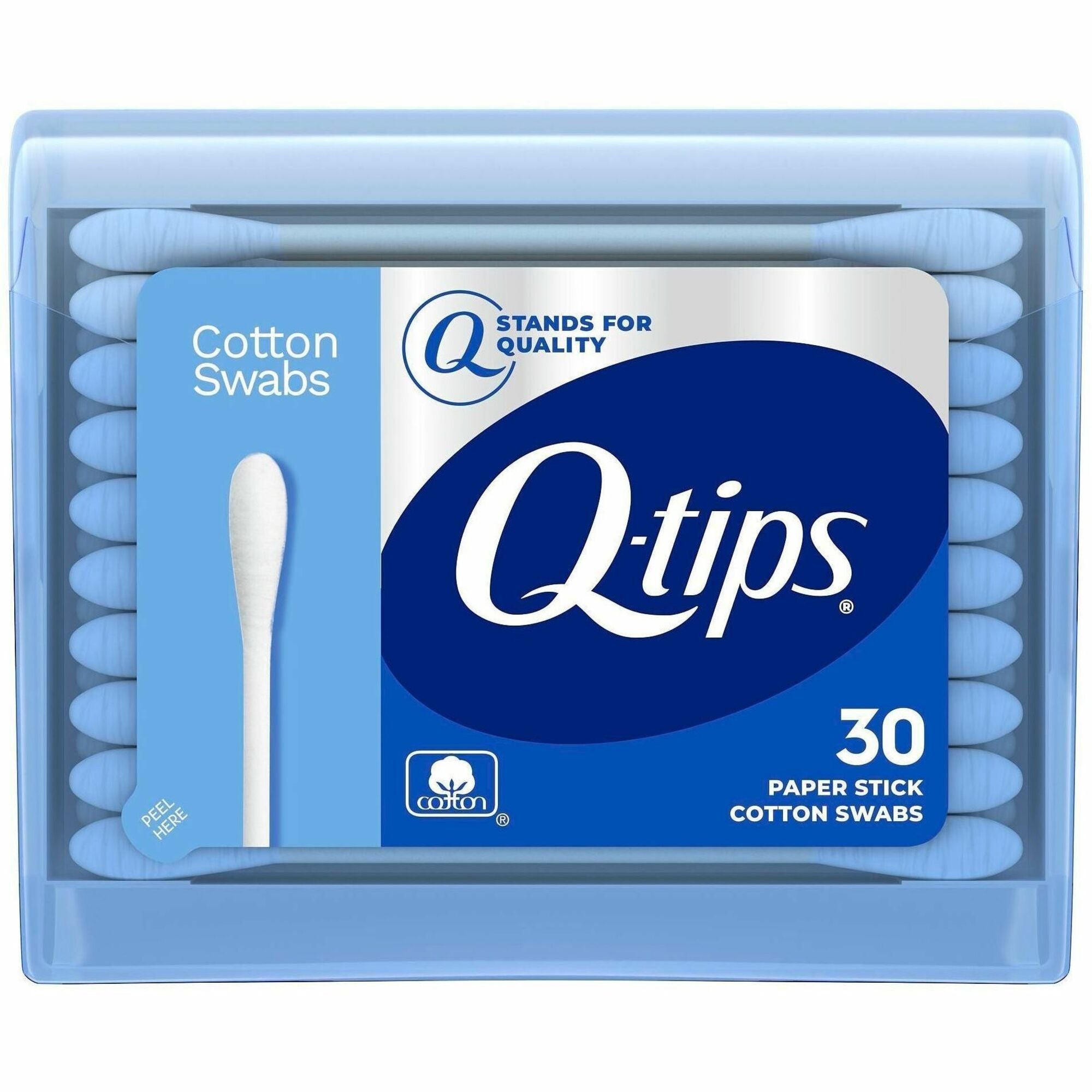 Soapbox Cotton Swab, Blue, 30 per Carton