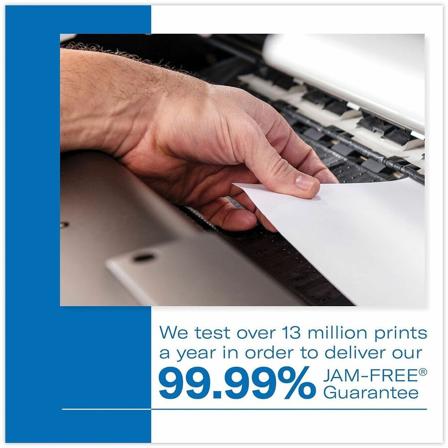 100 Brightness - 99% Opacity - Letter - 8 1/2" x 11" - 100 lb Basis Weight - 271 g/m² Grammage - Acid-free, Ultra Smooth, Heavyweight, Jam-free - White - 1500 / Carton