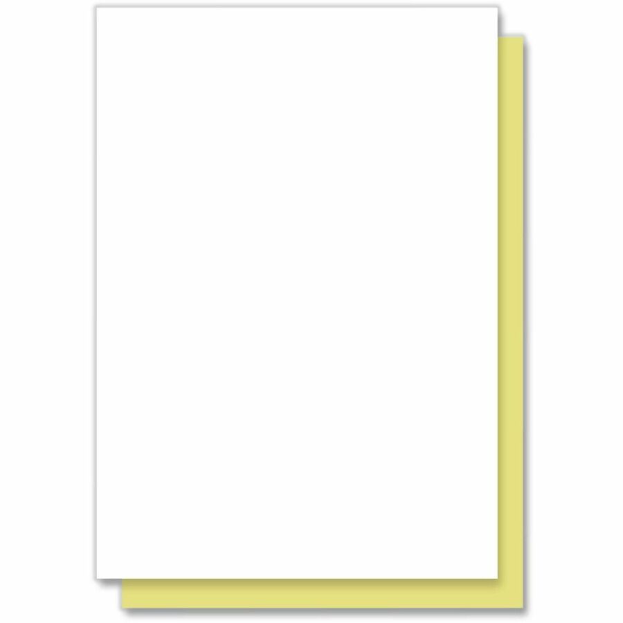 ICONEX Carbonless Paper, Letter Size 8.5" x 11", White/Canary, 2-Part, 2500 Sheets per Carton