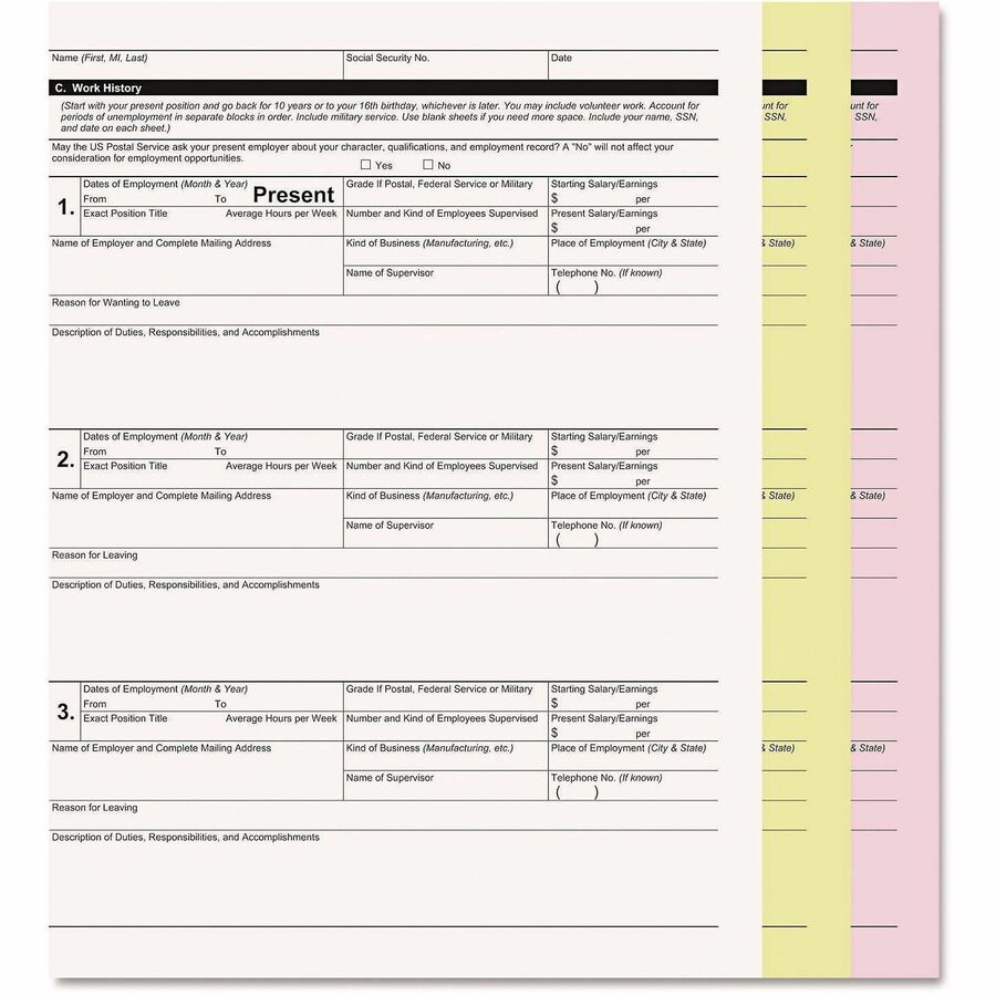 ICONEX Carbonless Paper, Letter Size 8.5" x 11", White/Canary/Pink, 3-Part, 5010 Sheets per Carton