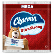 Charmin Ultra Strong Mega Roll Bath Tissue, 2-Ply, Diamond-Weave Texture, White, 220 Sheets per Roll, 24 Rolls per Carton