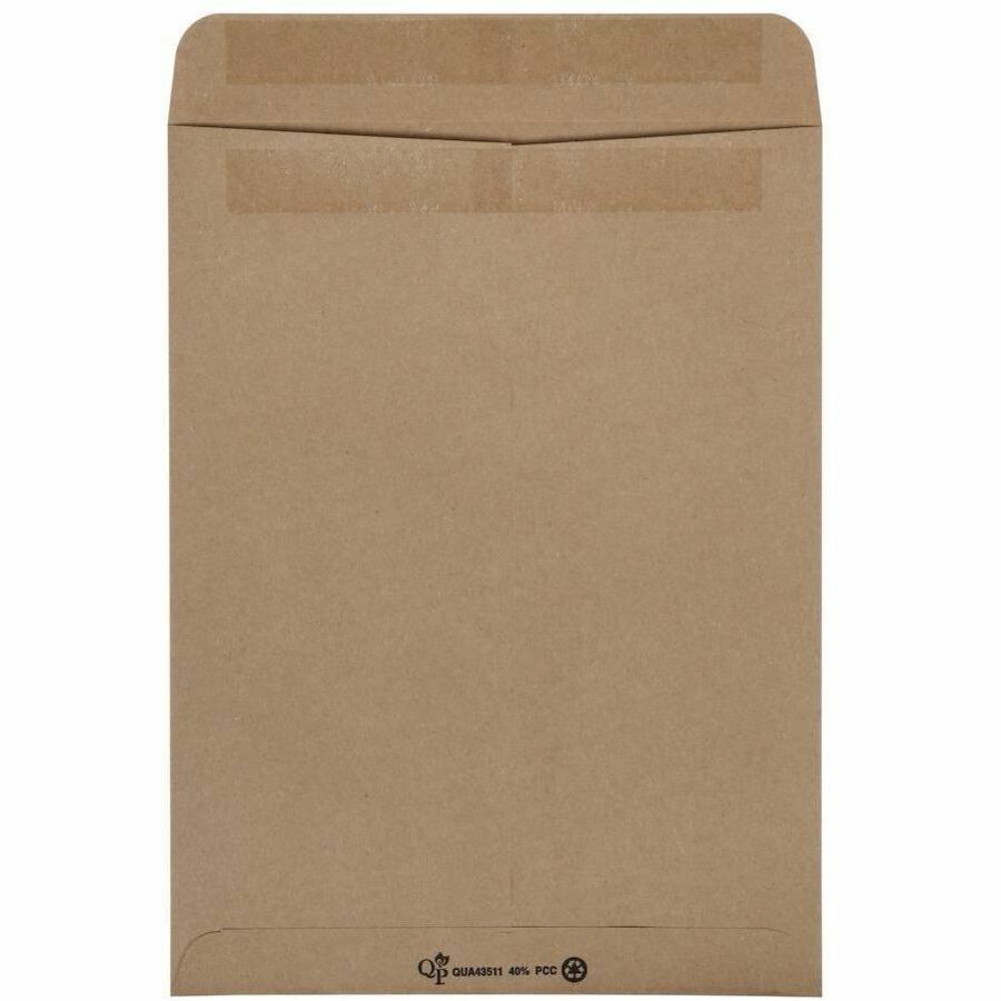 Catalog - 9" Width x 12" Length - 24 lb - Self-sealing - Brown - Kraft - 100 / Box