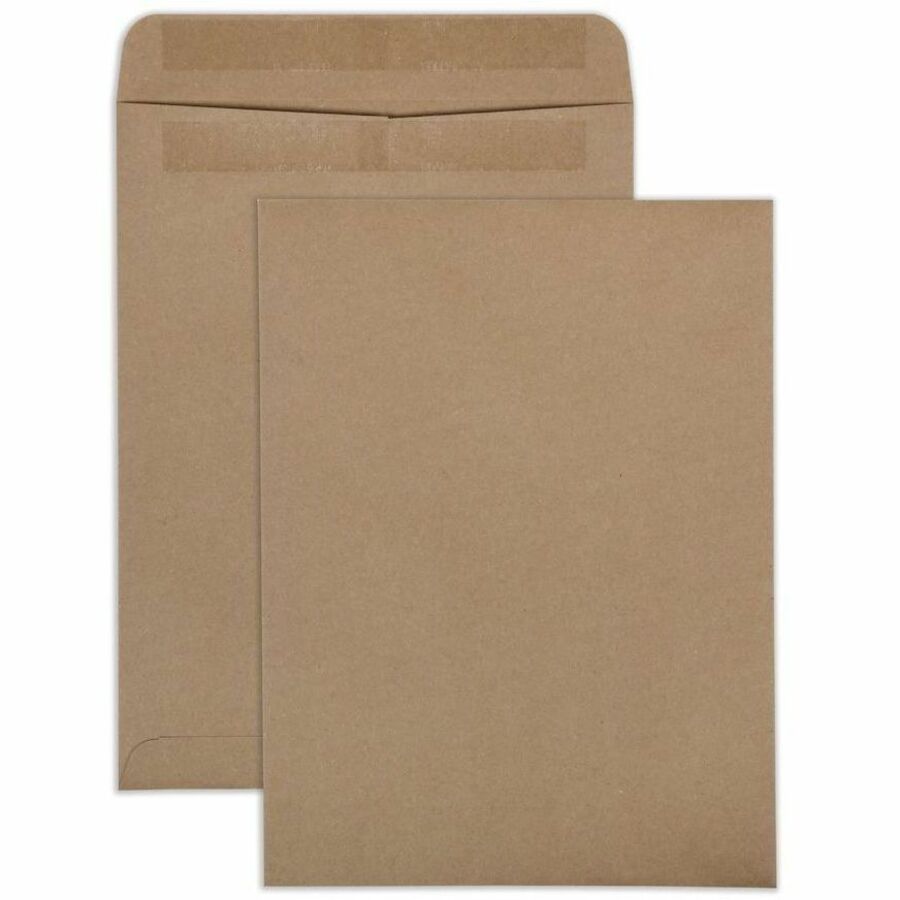 Catalog - 9" Width x 12" Length - 24 lb - Self-sealing - Brown - Kraft - 100 / Box