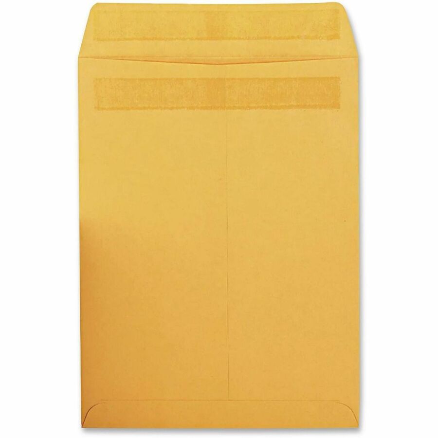 Quality Park Redi-Seal Catalog Envelopes, 9 1/2" x 12 1/2", 28 lb, Self-Sealing, Brown Kraft, 100/Box