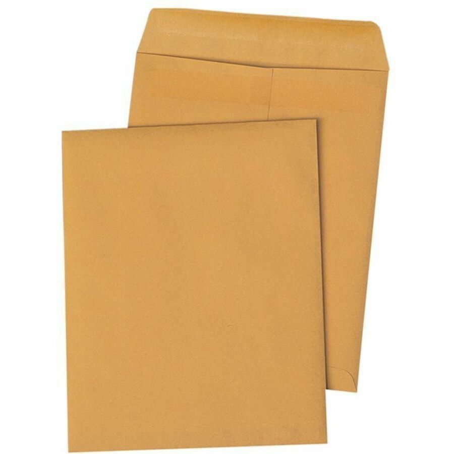 Quality Park Redi-Seal Catalog Envelopes, 12" x 15 1/2", 28 lb, Flap Closure, Brown Kraft, 250/Carton
