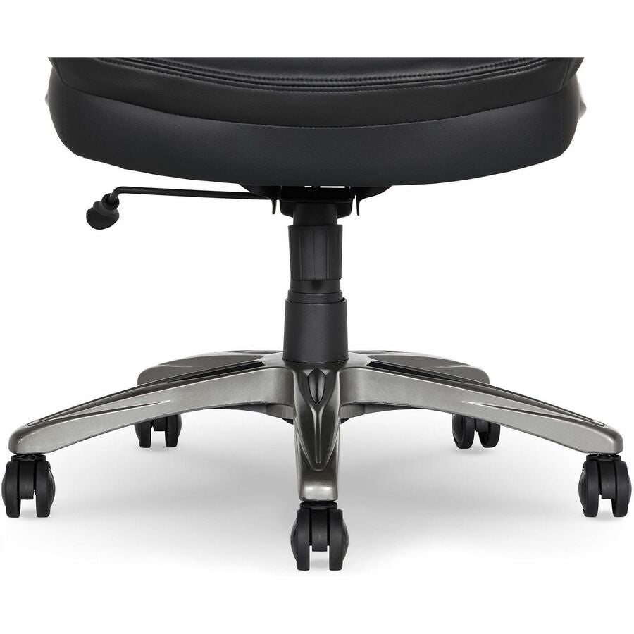 Serta Executive Chair, Black, Mid Back, Memory Foam, Bonded Leather, Flip-up Armrests, 5-Star Nylon Base, 1 Each