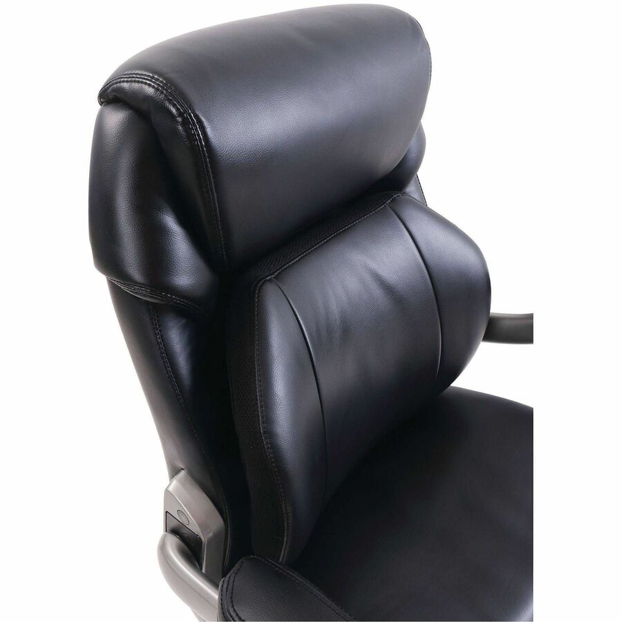 Serta Executive Chair, Black, Mid Back, Memory Foam, Bonded Leather, Flip-up Armrests, 5-Star Nylon Base, 1 Each